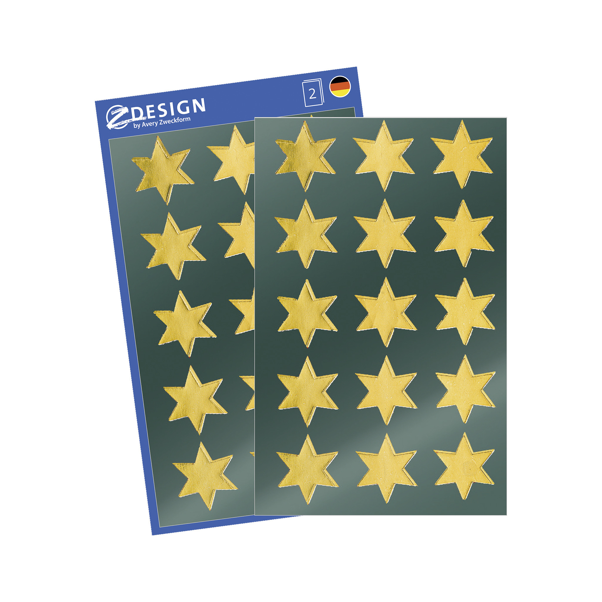 Stickers stj&auml;rnor guld 30/fp