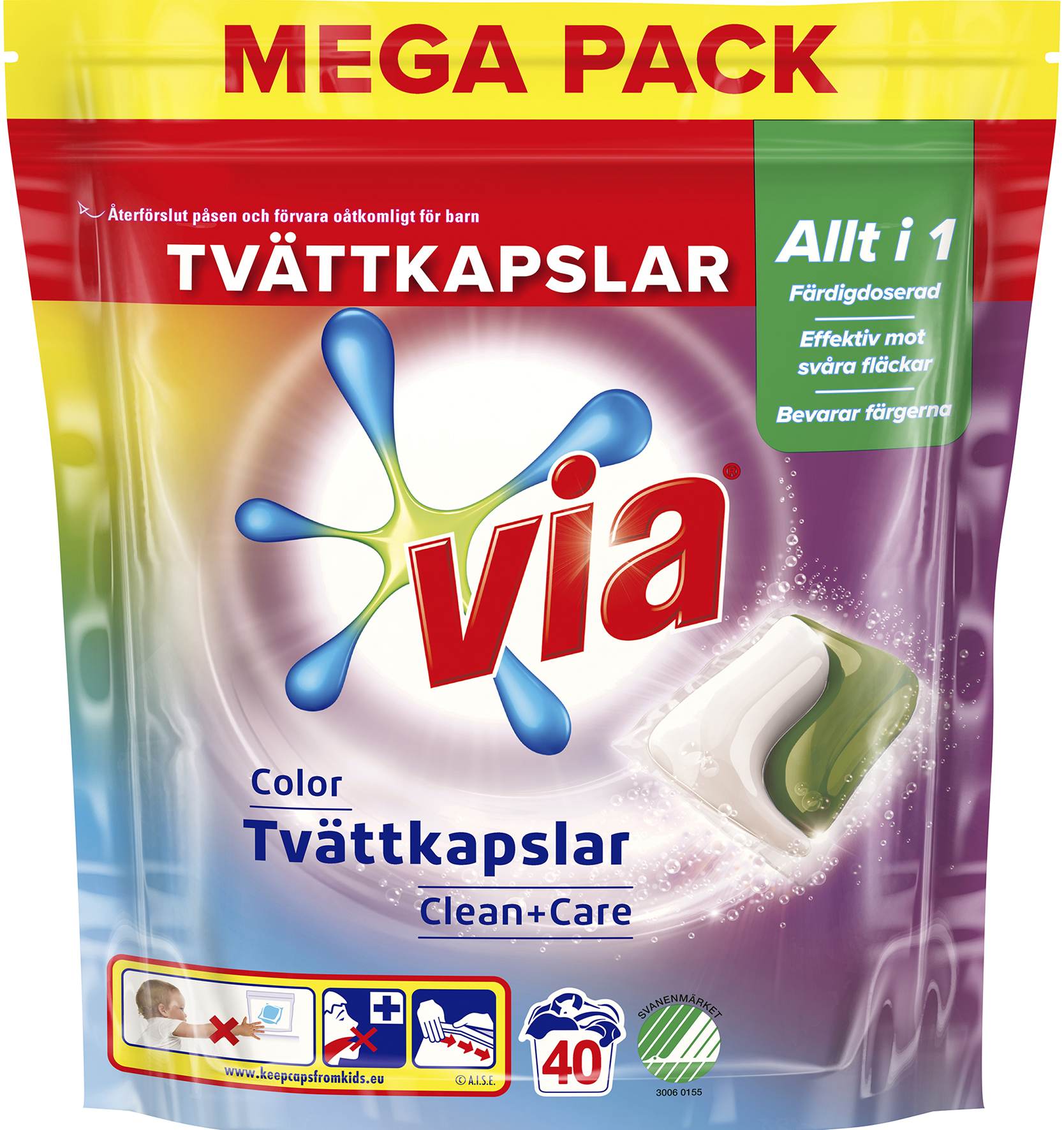 Tvättkaps. Via duo kapslar Col