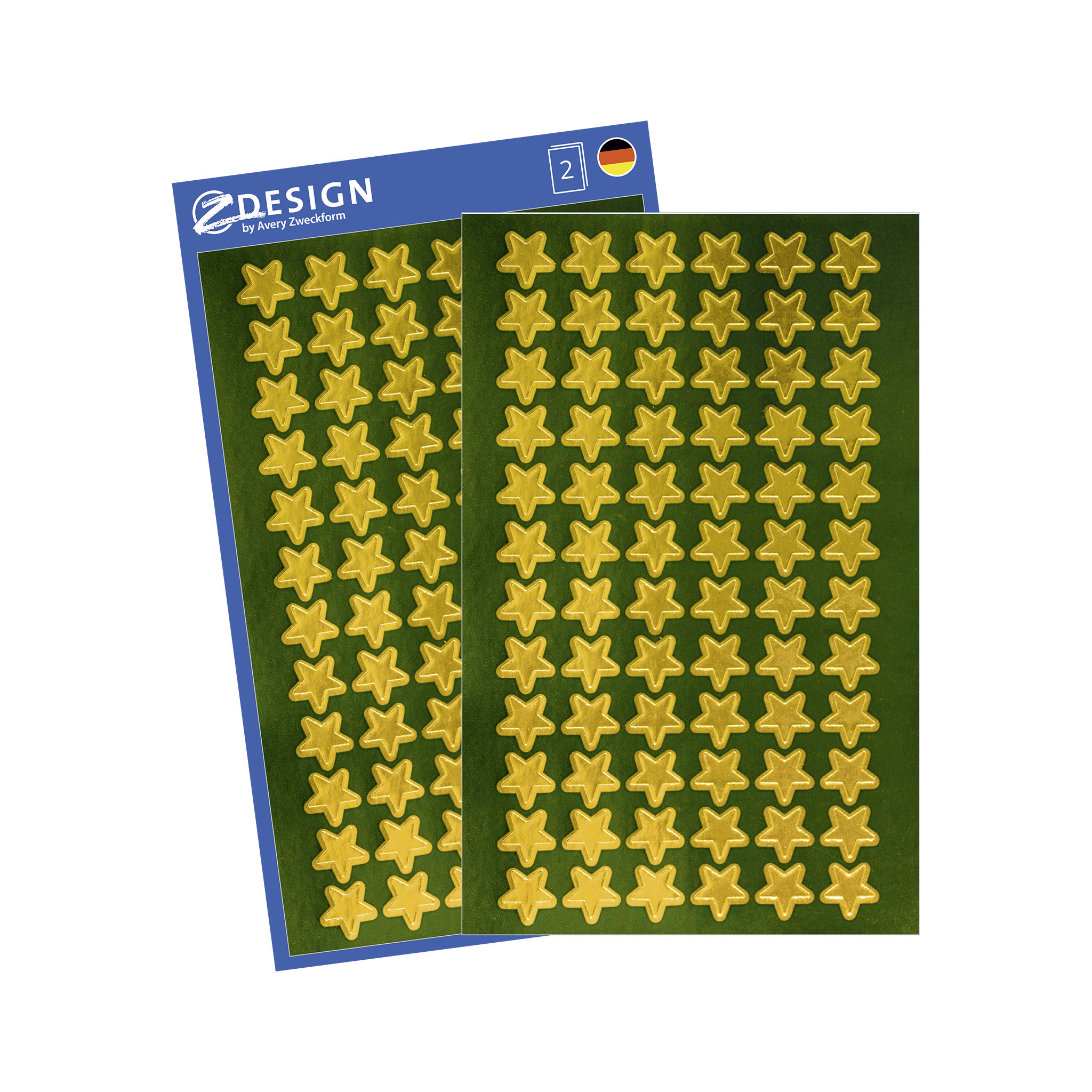 Stickers stj&auml;rnor guld 144/fp