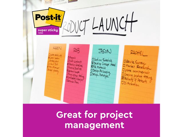 Notes POST-IT linjerat 102x152mm gul