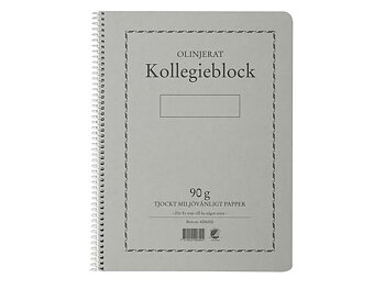 Kollegieblock A4 90g 70bl olinj TF