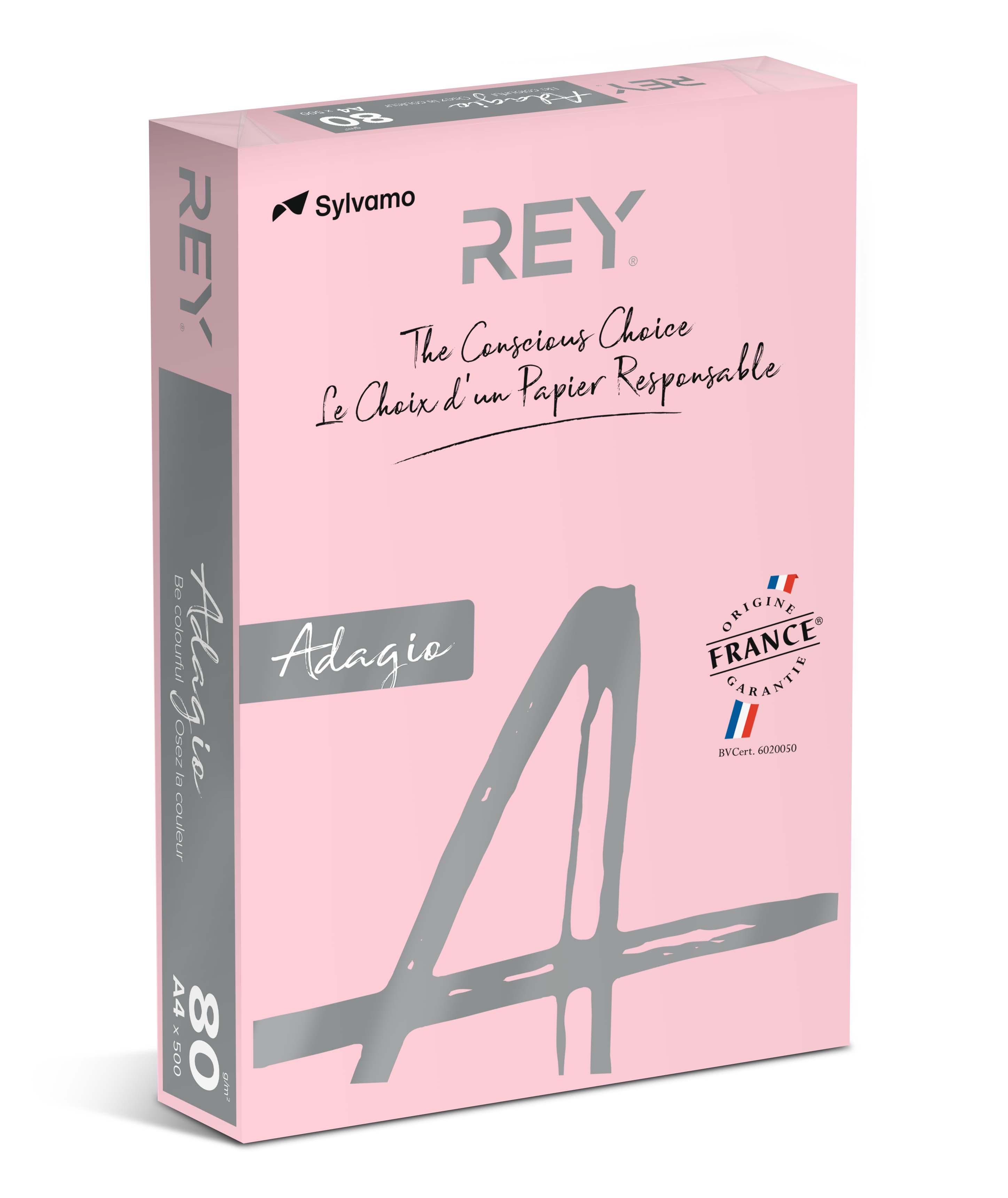 F&auml;rgat kopieringspapper Rey Adagio A3 80g 500/fp Pink