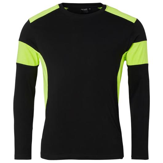 T-shirt l/ä TOP SWEDE 212 sv/fl gul - 8