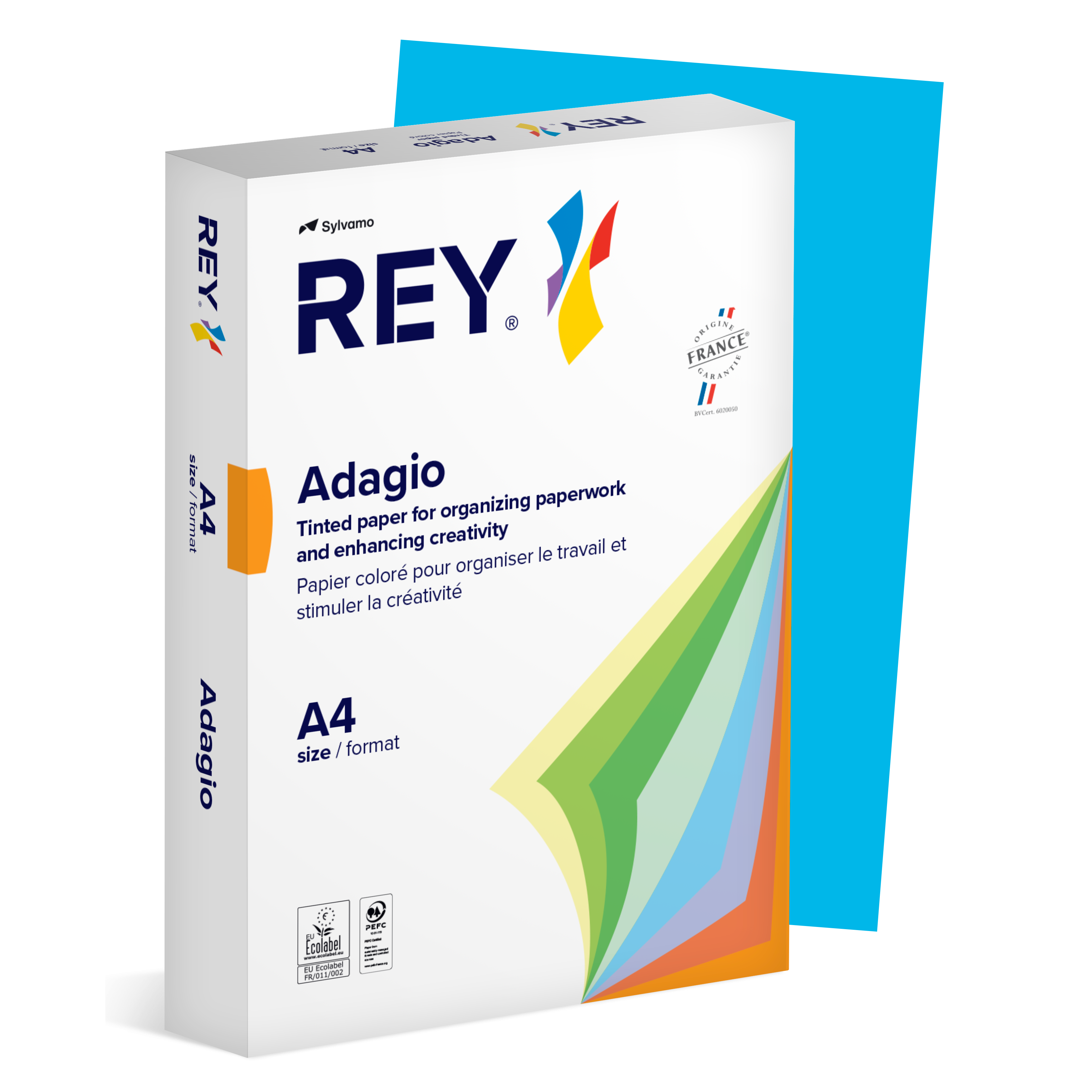 Färgat kopieringspapper Rey Adagio A4 160g 250/fp Deep Blue