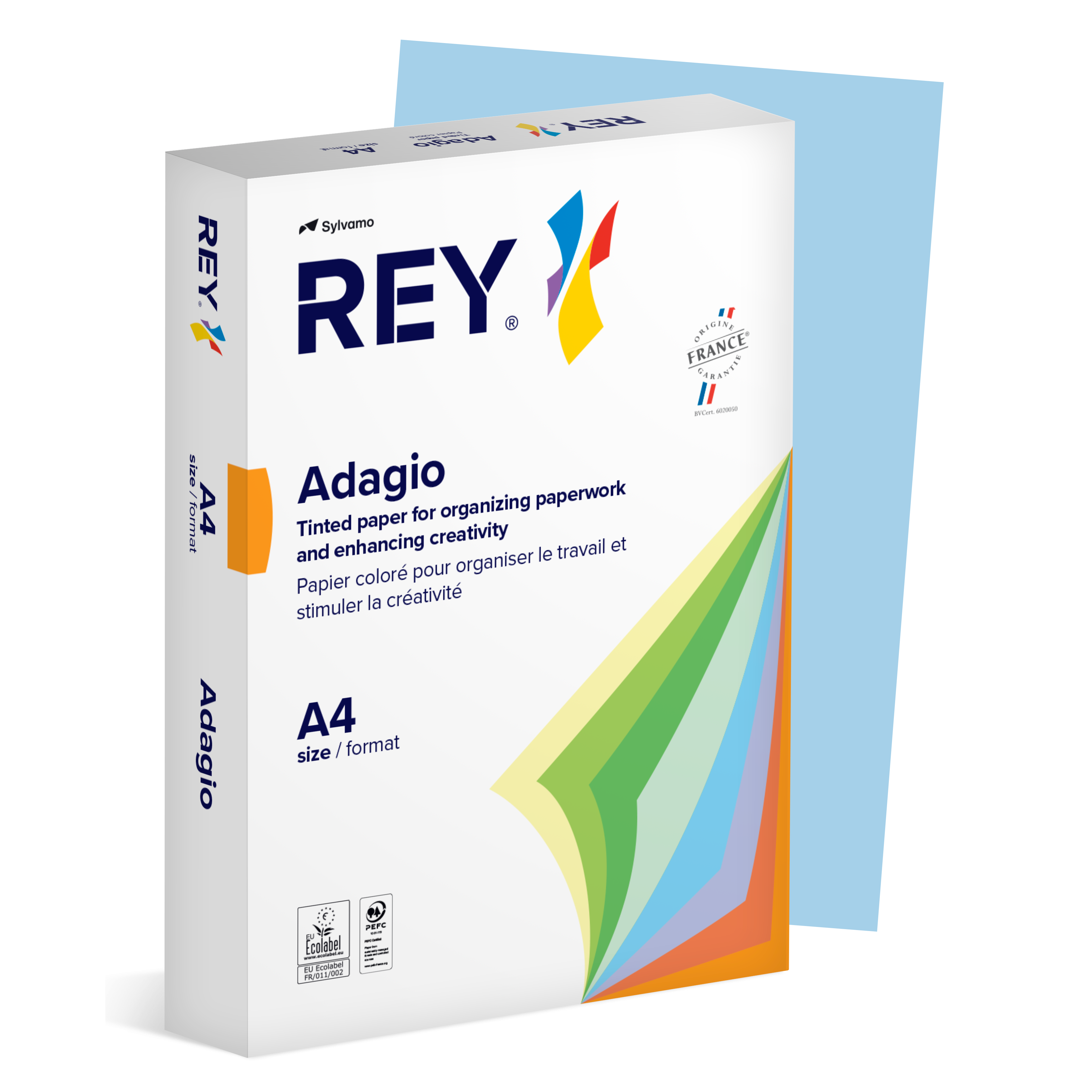 Färgat kopieringspapper Rey Adagio A4 160g 250/fp Blue