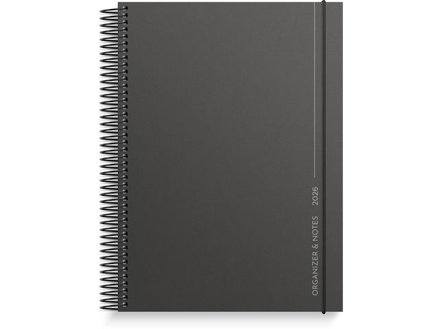 Kalender Organizer & Notes 2026 svart