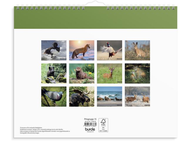 Väggkalender Jaktkalender 2026