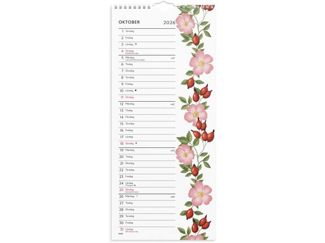 Väggkalender Lilla Blomsterkalender 2026