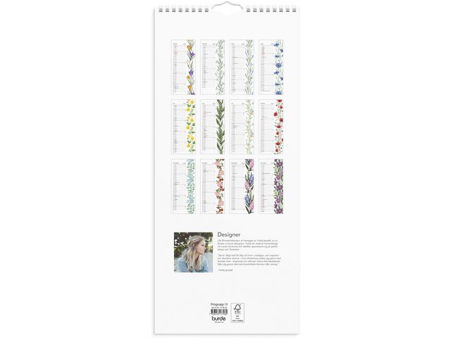 Väggkalender Lilla Blomsterkalender 2026