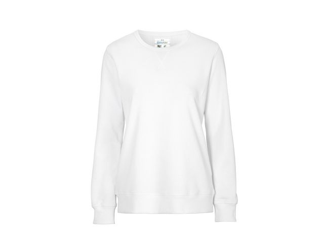 Sweatshirt Crew Neck dam GOTS vit