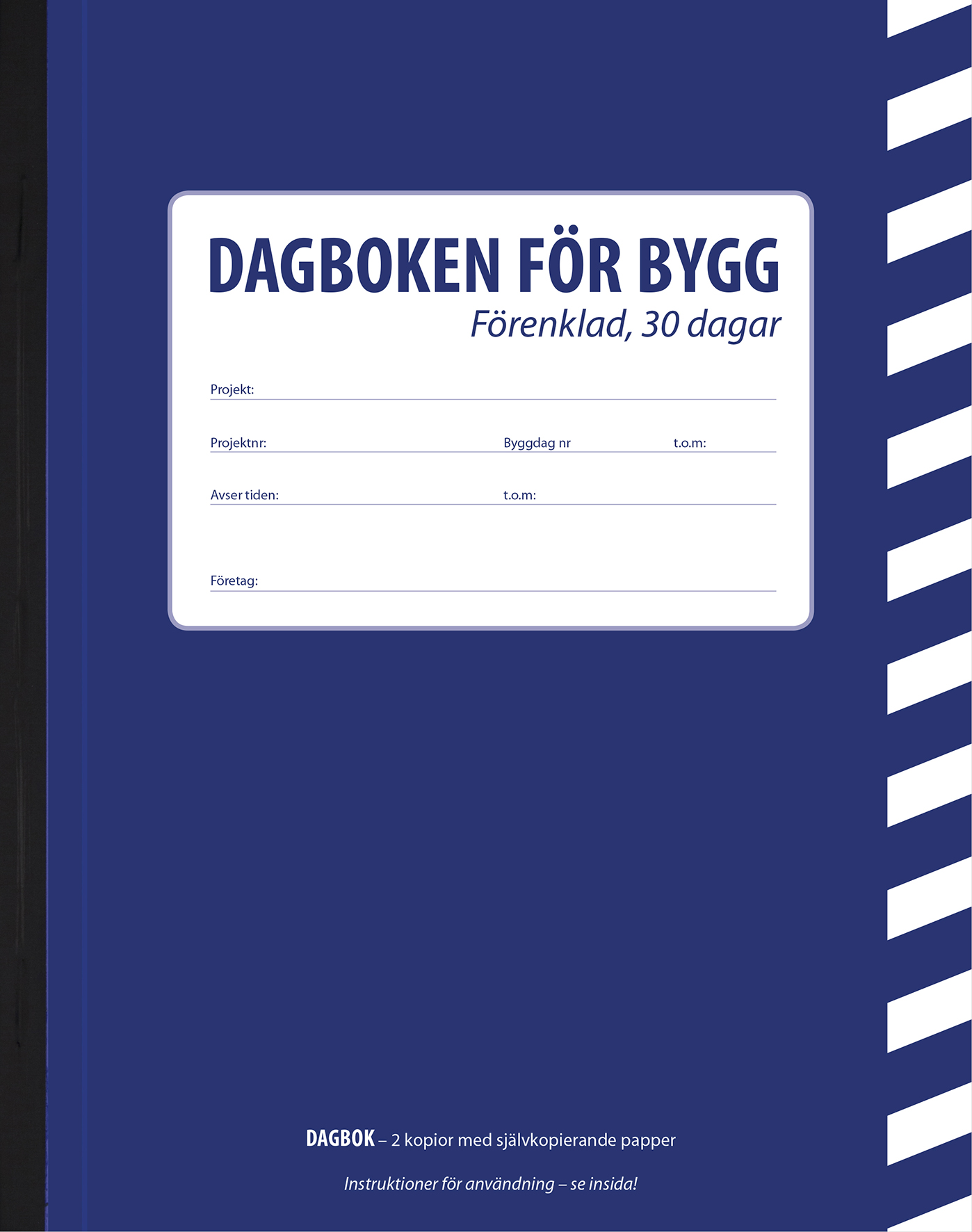 Byggdagbok A5 30 dagars
