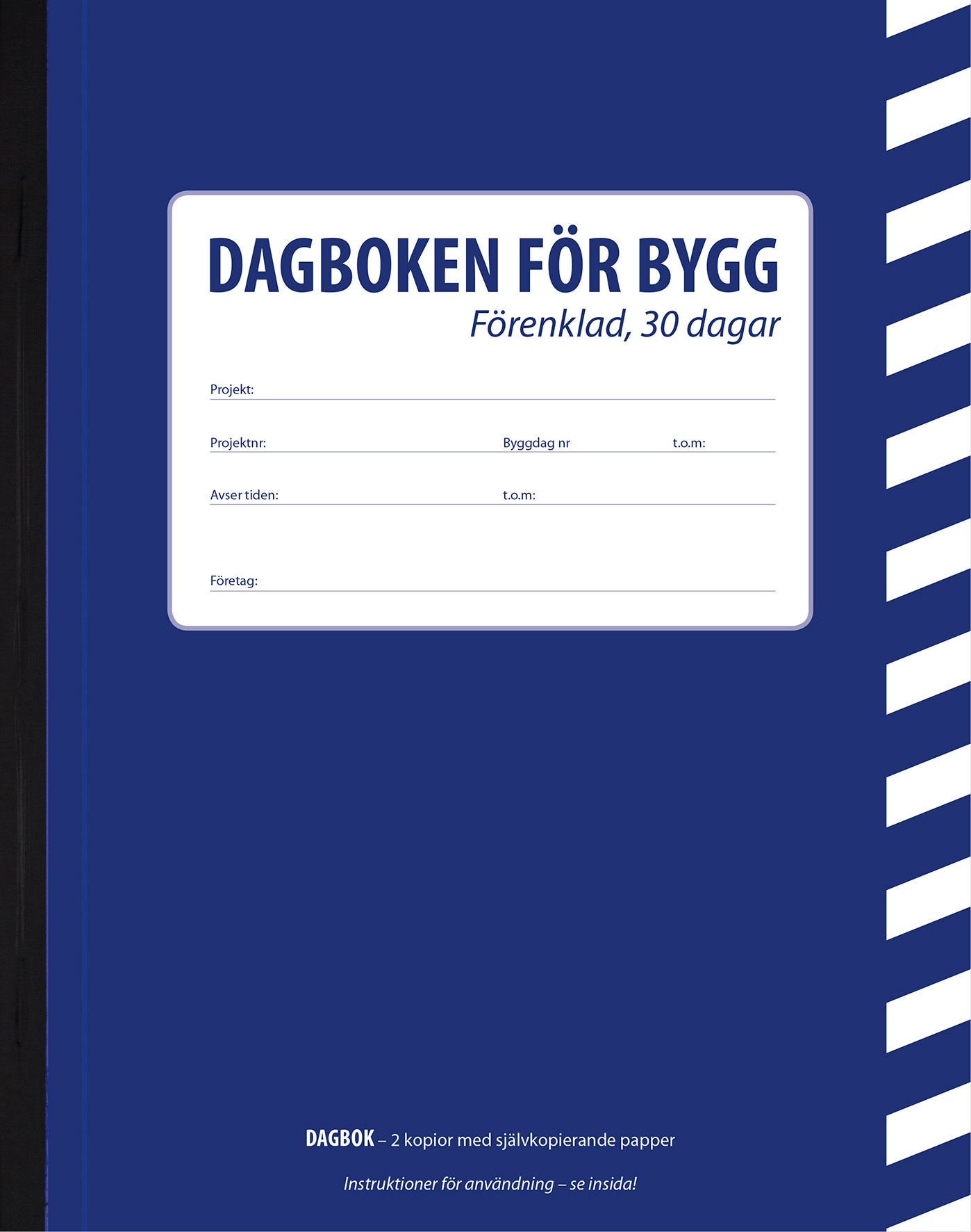 Byggdagbok A5 30 dagars