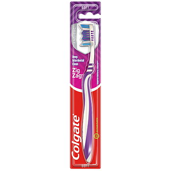 Tandborste Colgate Zig Zag Soft vit/lila