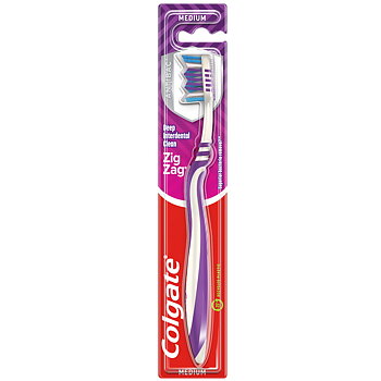 Tandborste Colgate Zig Zag Medium vit/lila