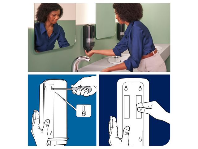 Dispenser Tvål och Handsprit Tork S4 svart