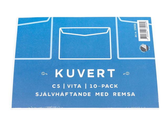 Kuvert konsument C5 80g vit remsa 10/fp