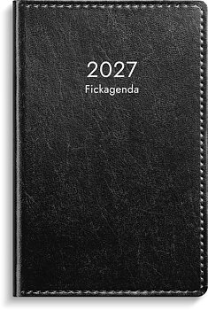 Fickagenda 2027 svart konstläder Burde