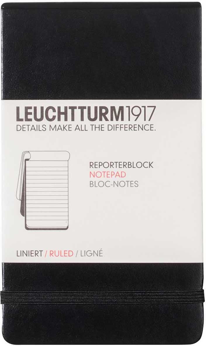Reporter notepad A6 linj Svart