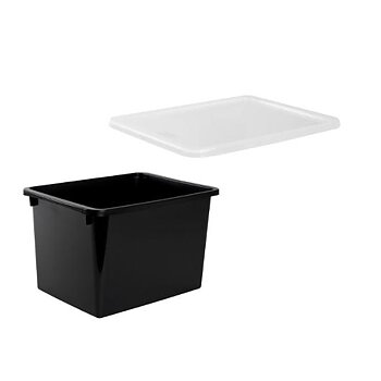 Förvaringsbox Stor 20L svart inkl lock