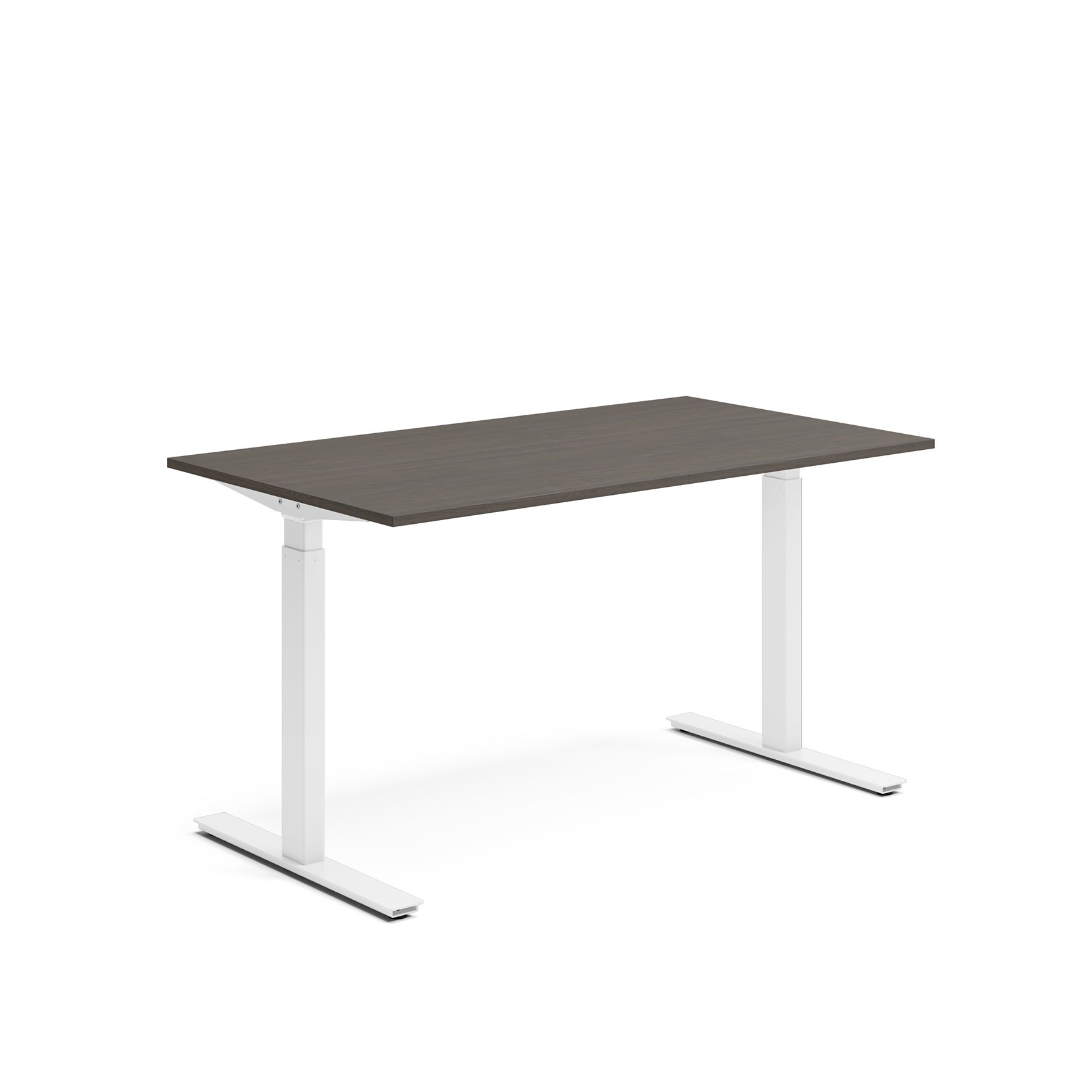 Skrivbord el 140x80 cm Mörk ask/Vit