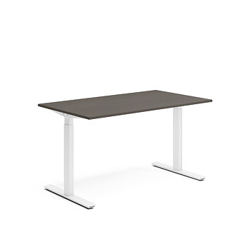 Skrivbord el 140x80 cm Mörk ask/Vit