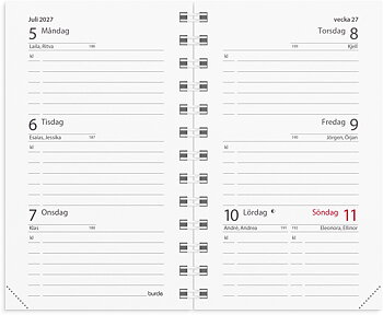 Kalender Mini 2027 refill Burde