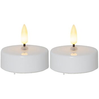 Värmeljus STAR T LED 5,8x5,5cm vit 2/fp
