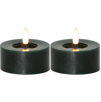 Värmeljus STAR T LED 7x5,5cm grön 2/fp