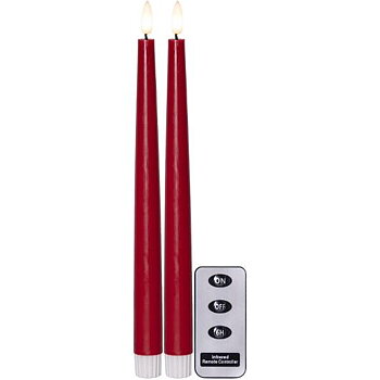 Antikljus STAR T LED 28cm röd 2/fp