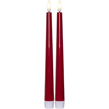 Antikljus STAR T LED Candy 26cm röd 2/fp