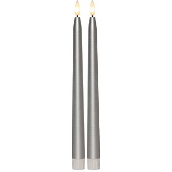 Antikljus STAR T LED 28cm silver 2/fp