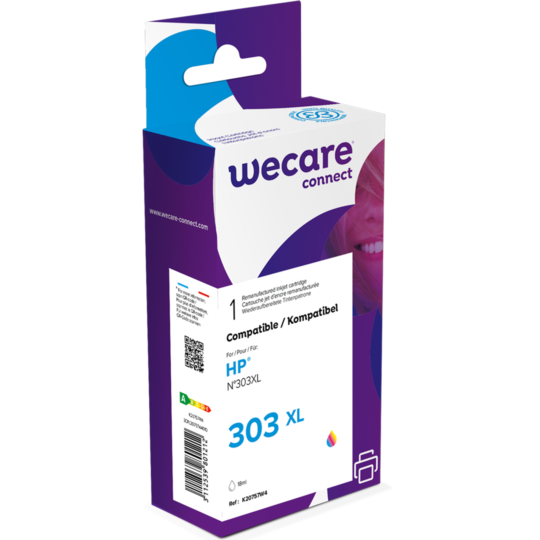 Bläck Wecare 303XL CMY 3-färg