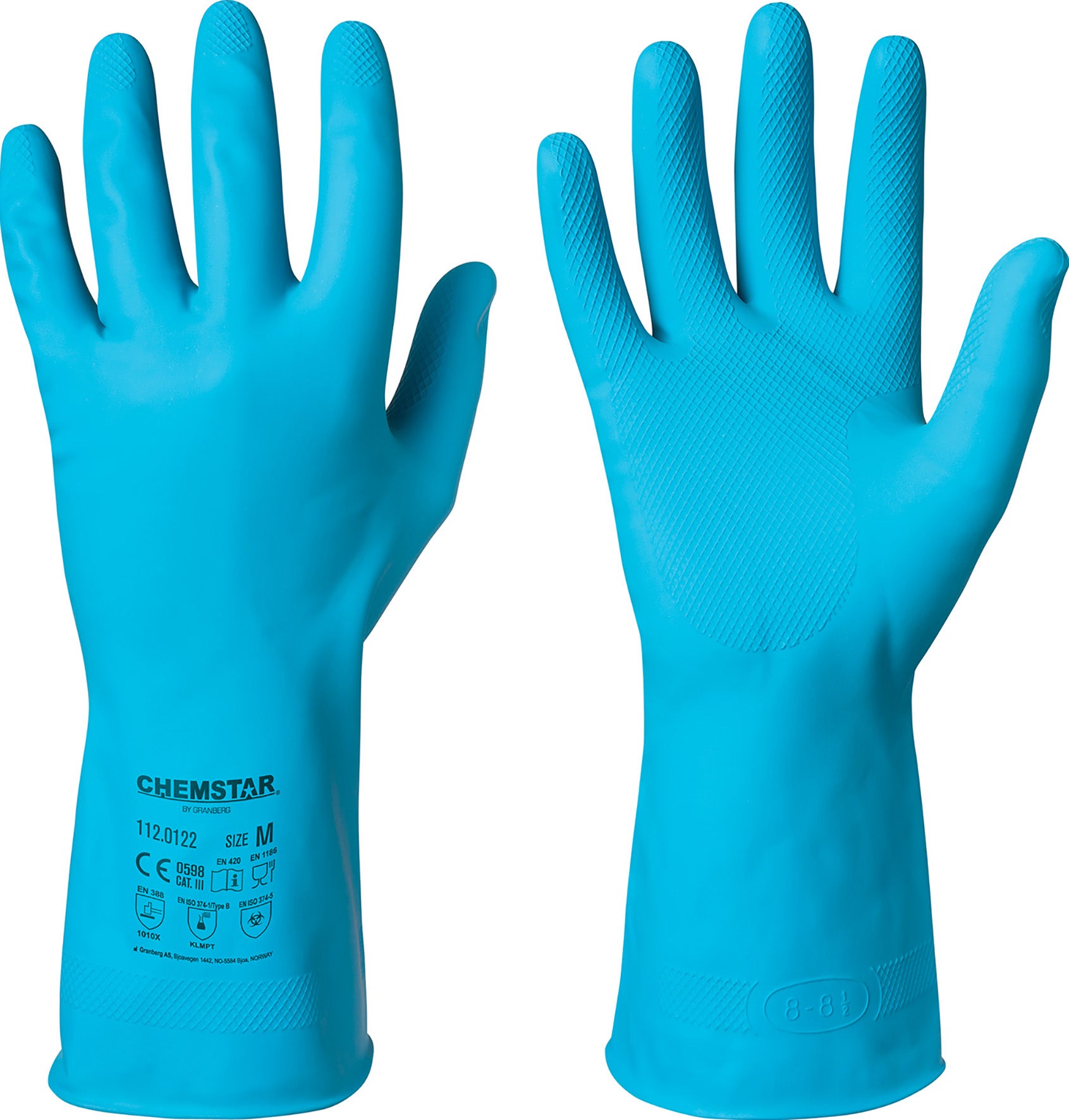 Diskhandske Latex 0122 blå stl XL