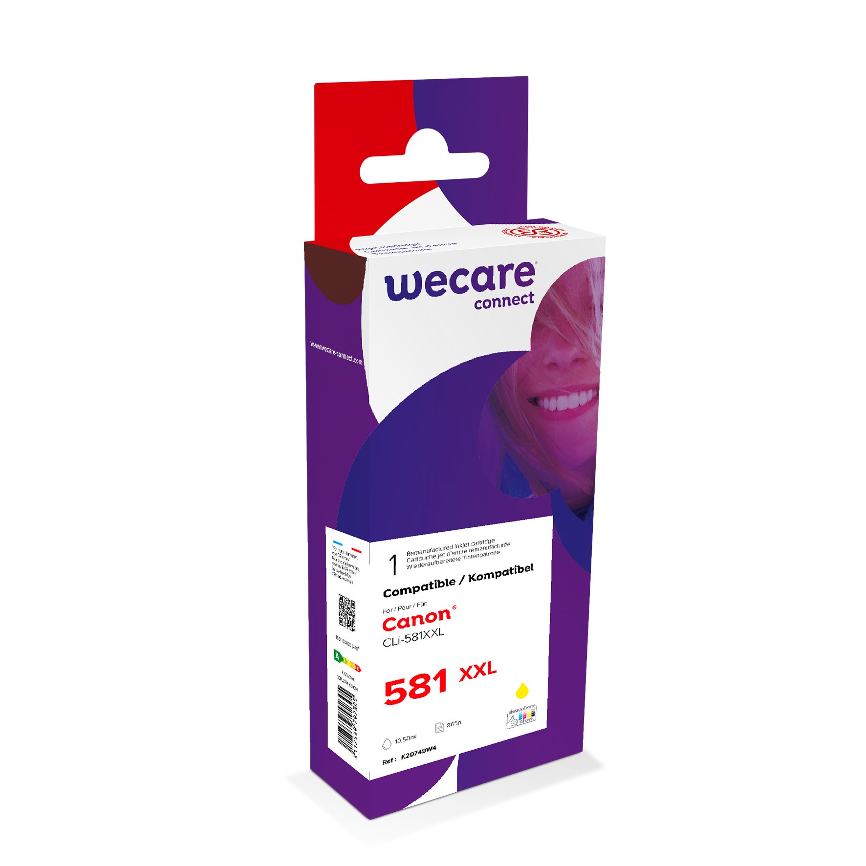 Bläck Wecare CLI-581XXL gul