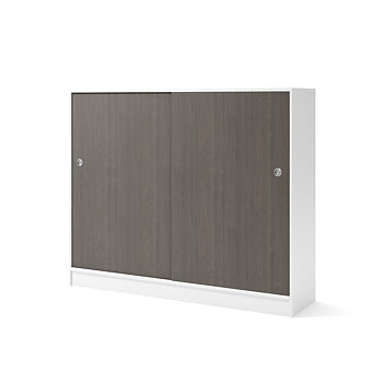 Skåp 1600x415x1325 mm Vit/Mörk ask
