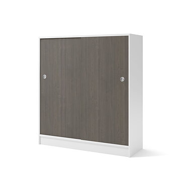 Skåp 1200x415x1325 mm Vit/Mörk ask