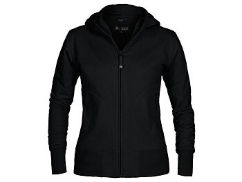 Hoodie zip TEXSTAR WC03 dam svart L