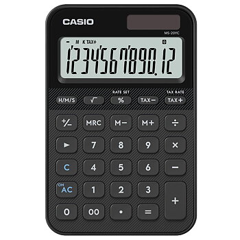 Bordsräknare Casio MS-20YC svart