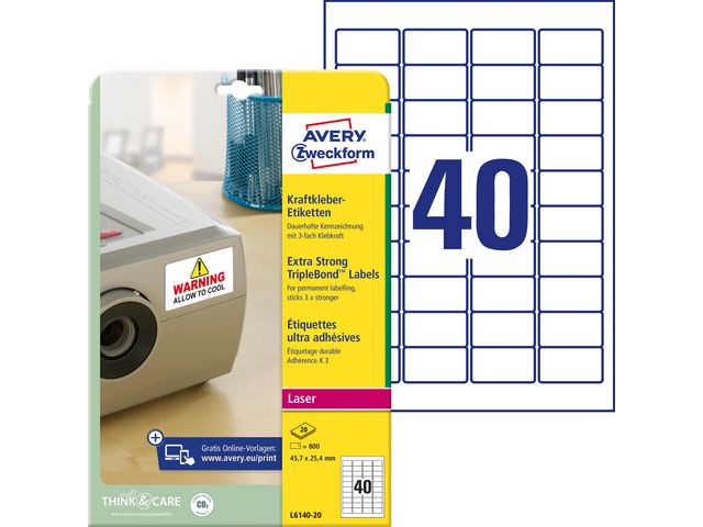Etikett AVERY Stretch 457x254mm 800/fp