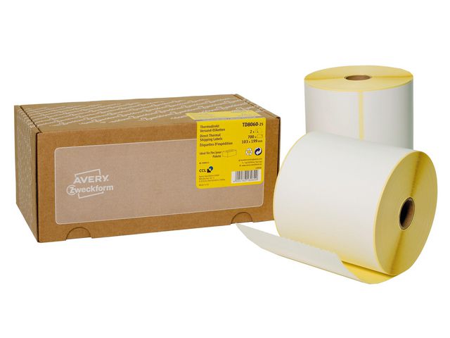 Termoetikett AVERY 103x199mm 700/rl