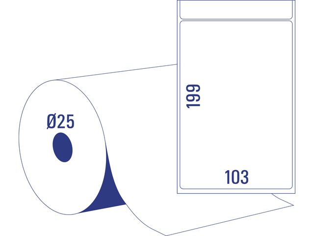 Termoetikett AVERY 103x199mm 700/rl