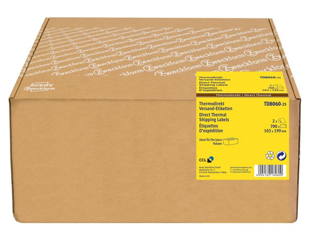 Etikett AVERY 103x199mm 700/fp