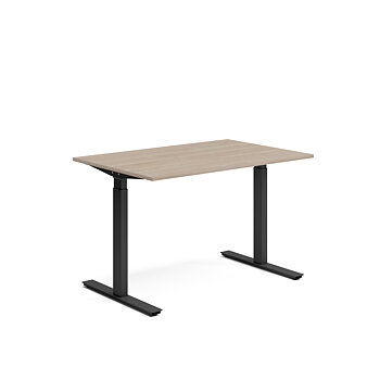 Skrivbord el 120x80 cm Vit ask/Svart