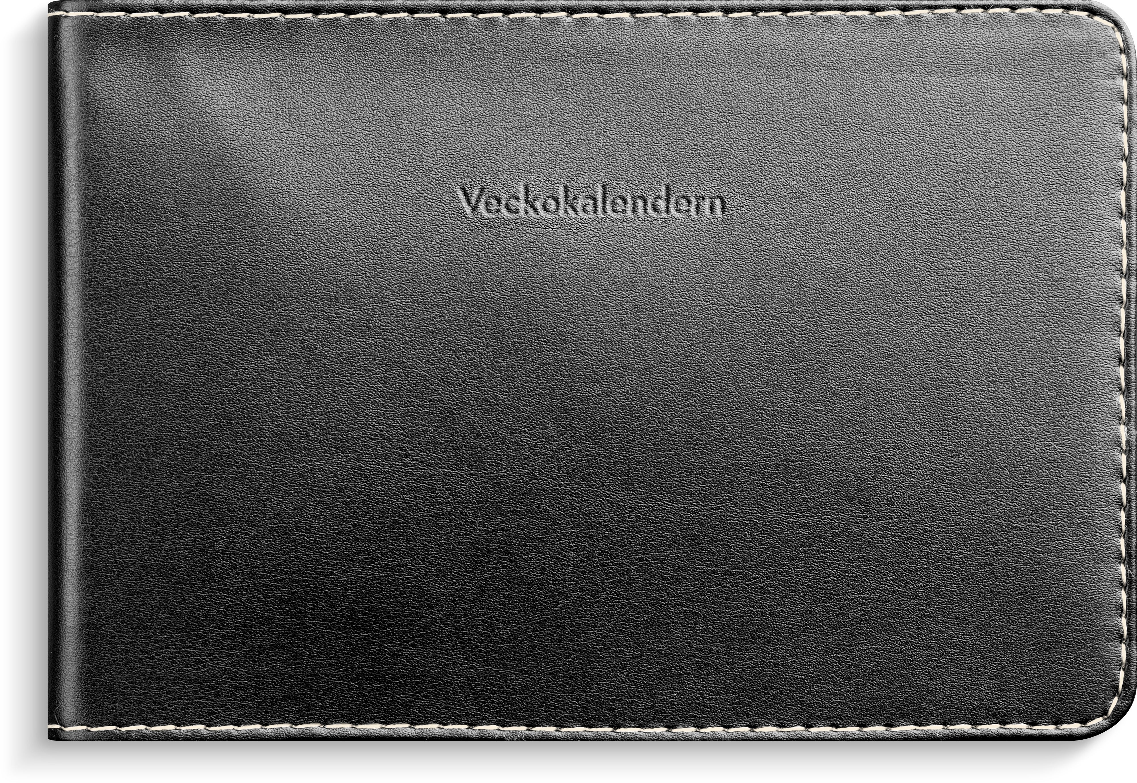 Veckokalendern 2027 svart konstläder Burde
