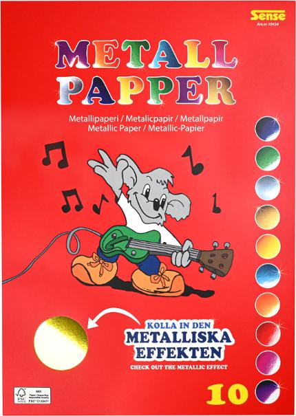 Metalliskt papper FSC A4 100 blad