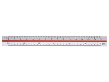 Skallinjal 15cm 1:100:200:300:400:500