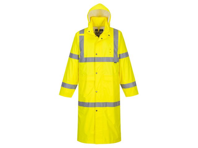 Varselregnrock Hi-Vis 122cm gul kl3 L