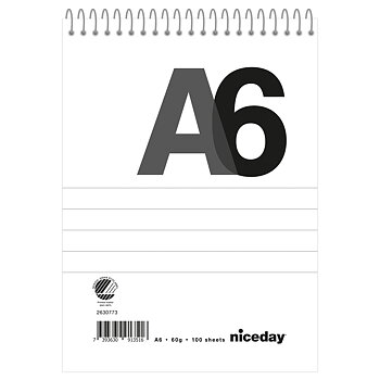 Spiralblock A6 100blad linj