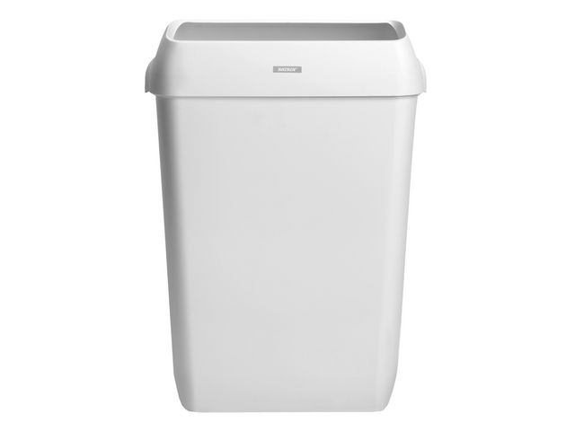 Papperskorg KATRIN 50L med lock vit