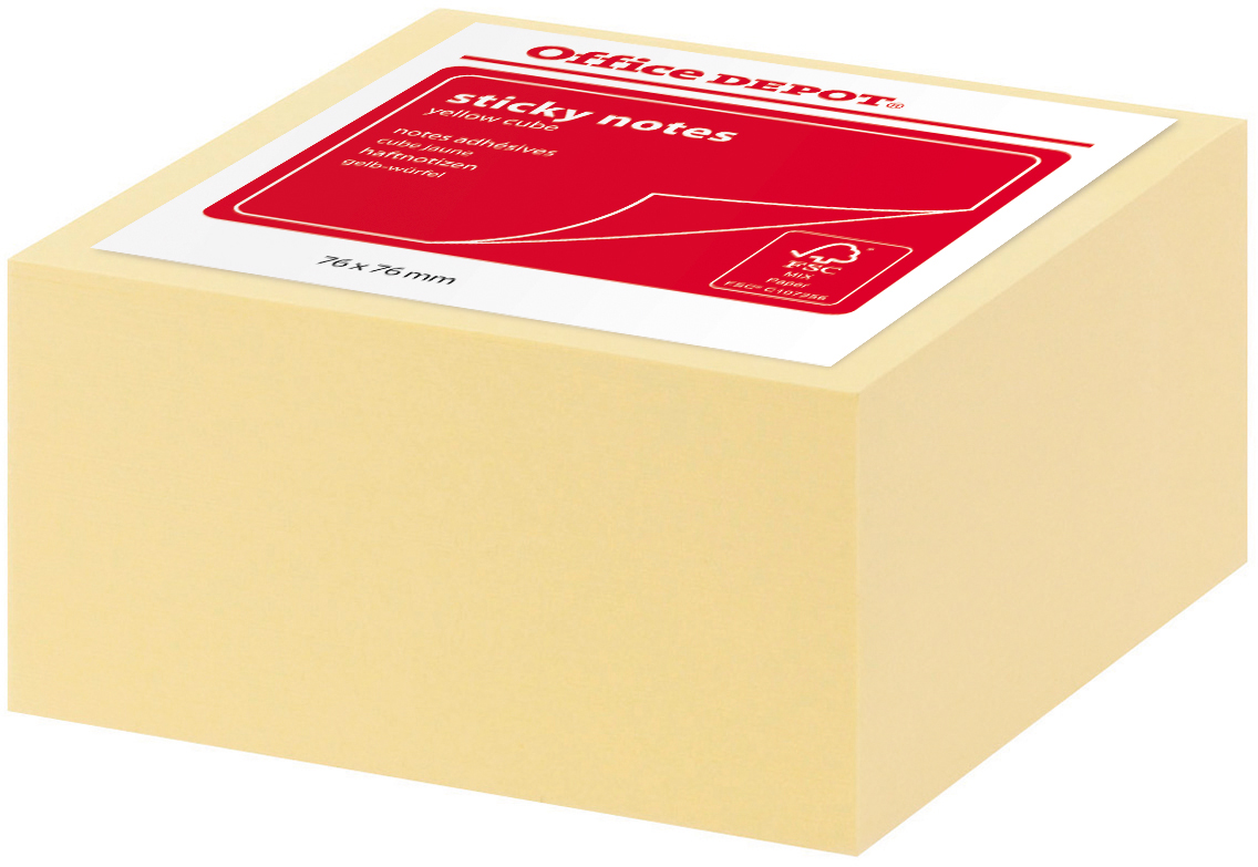 Notiskub Office 76x76mm gul